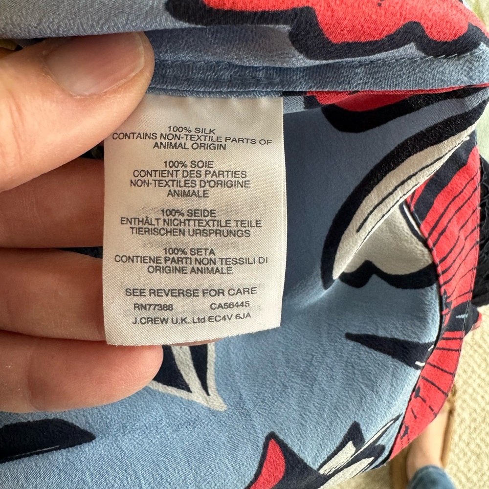 J. Crew Size 4 Button Front Silk Shell - image 4